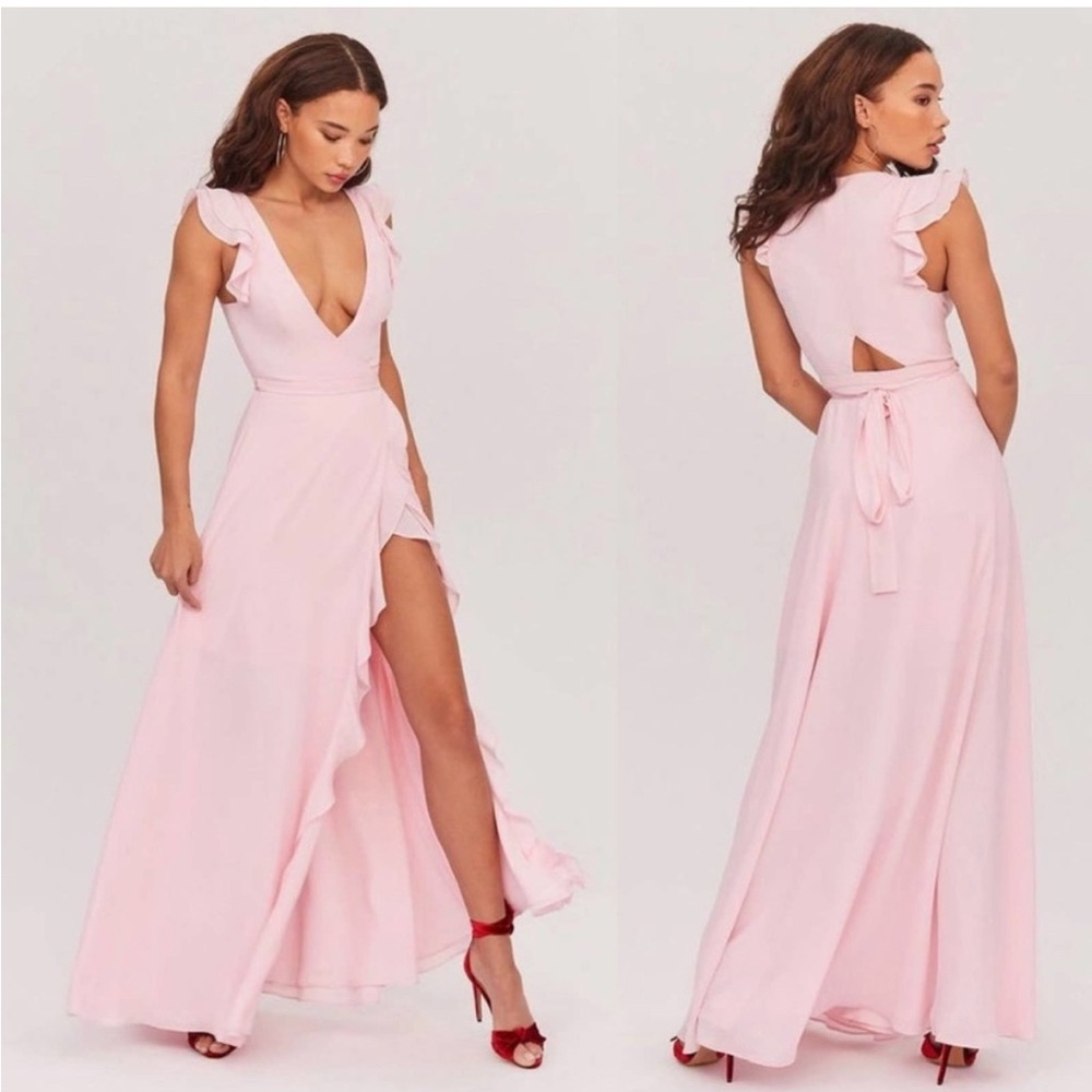 Fame and Partners Kira Dress Georgette Pretty Pink size 6